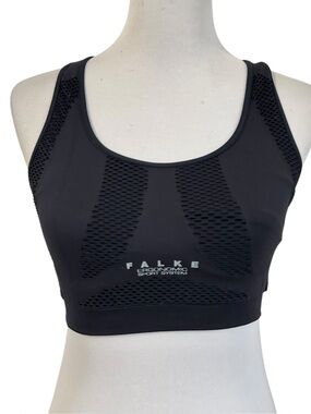 Falke For Equinox Womens Ergonomic Sports bra Sz Large Black Activewear